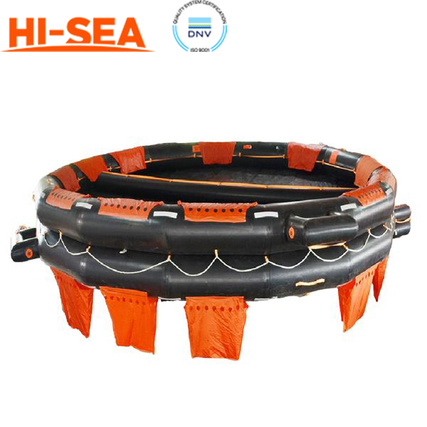 Throw Overboard Inflatable Life-Saving Floating Platform